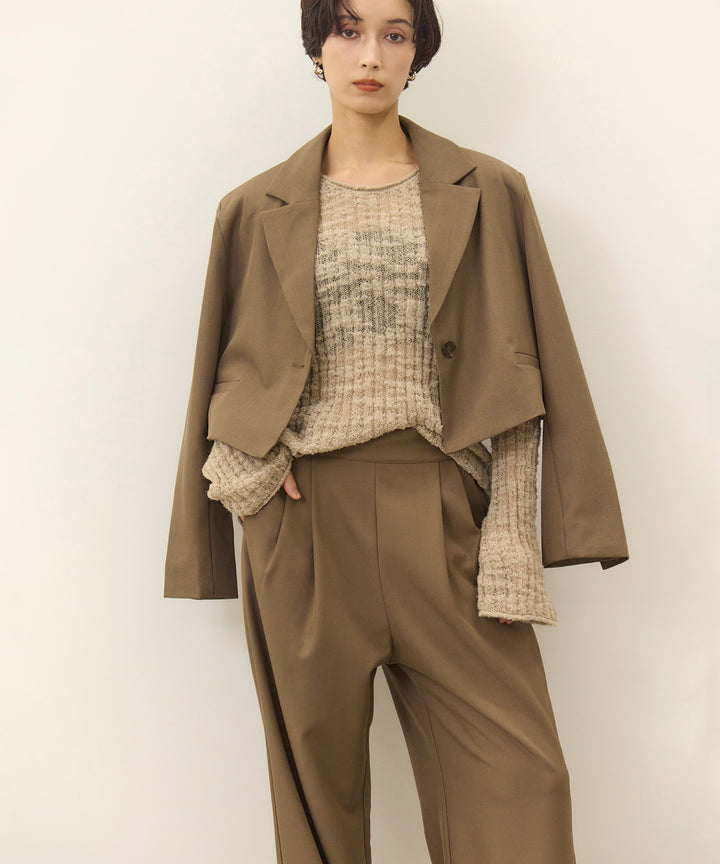 (eliuu)Twill Tuck Slacks PT