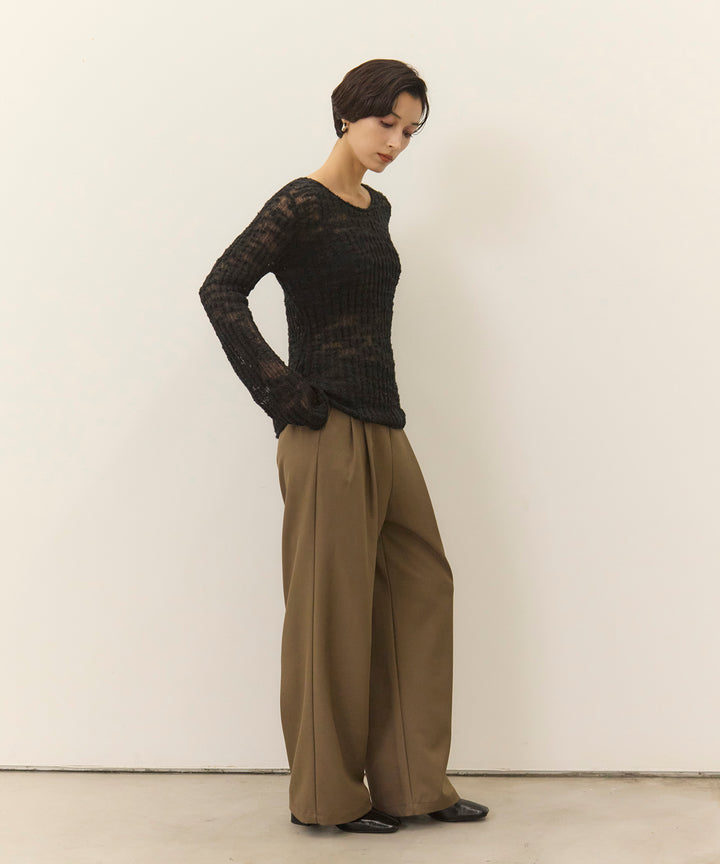 (eliuu)Slub Yarn Knit Top