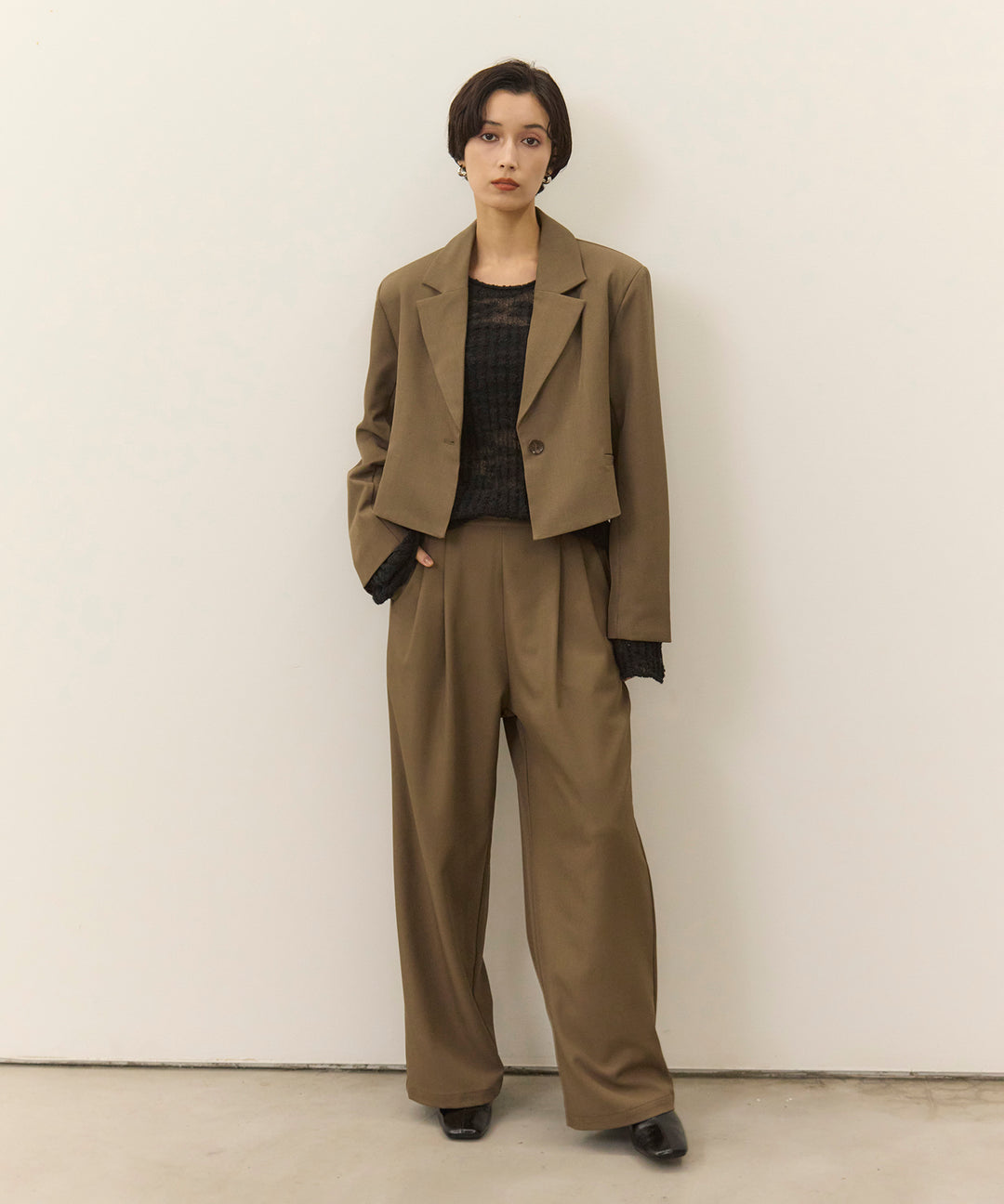 (eliuu)Slub Yarn Knit Top