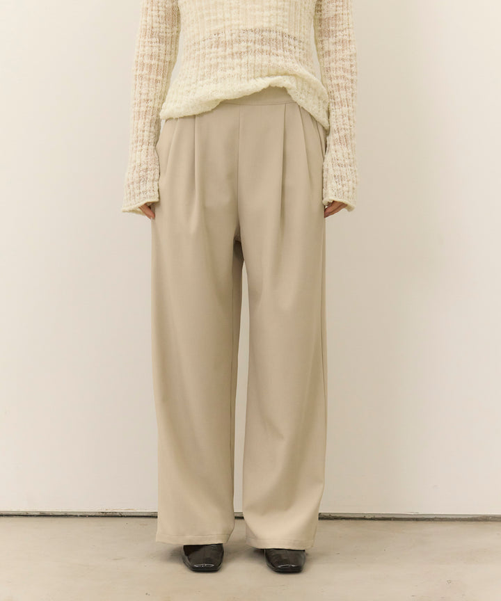 (eliuu)Twill Tuck Slacks PT