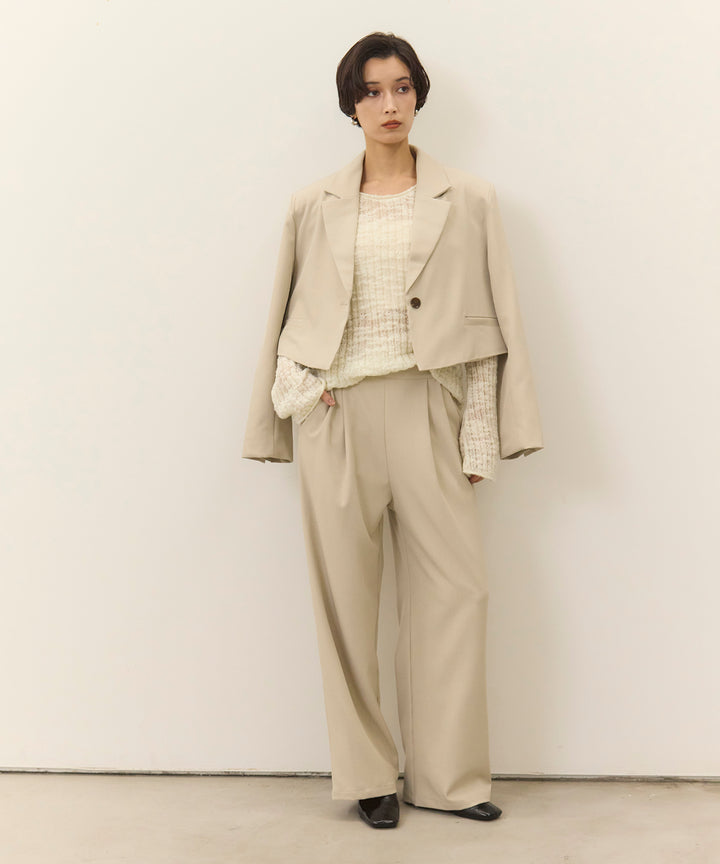 (eliuu)Twill Tuck Slacks PT