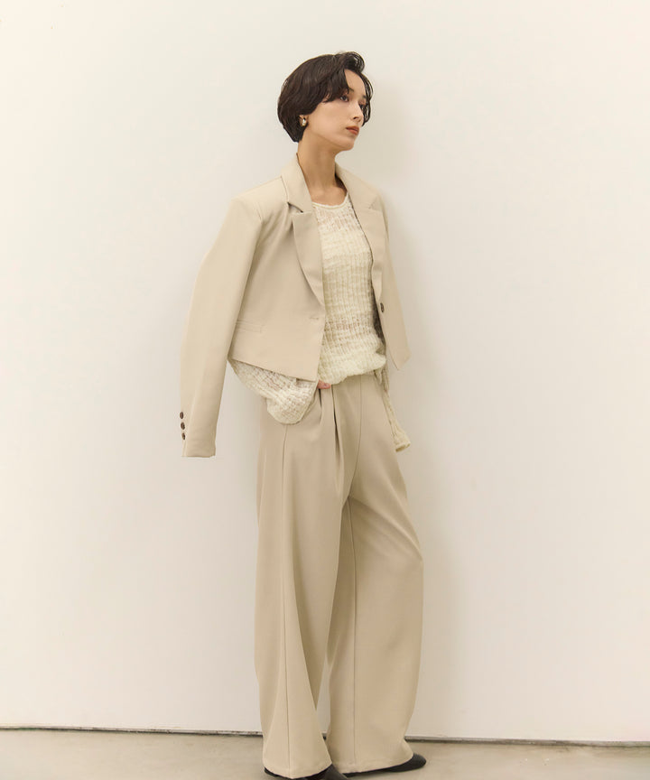 (eliuu)Twill Tuck Slacks PT