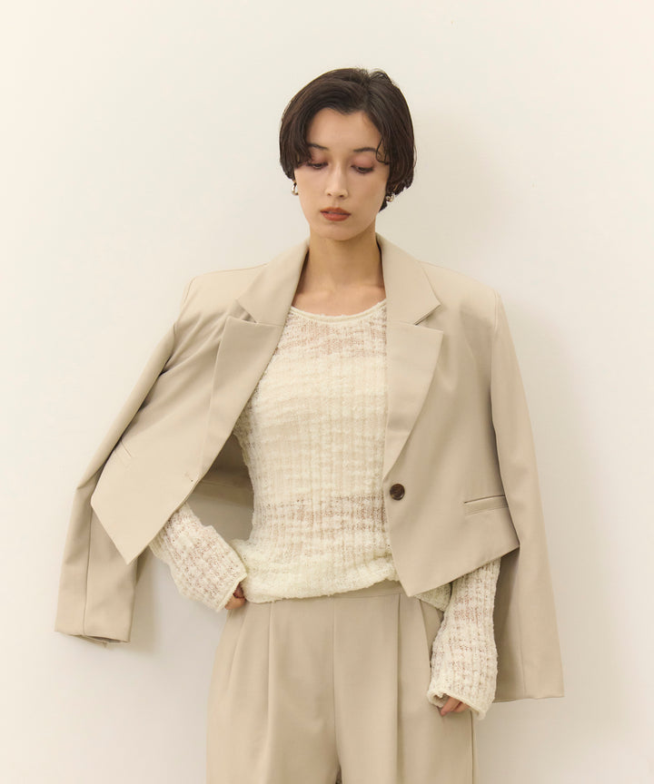 (eliuu)Slub Yarn Knit Top