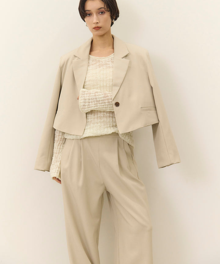 (eliuu)Twill Tuck Slacks PT