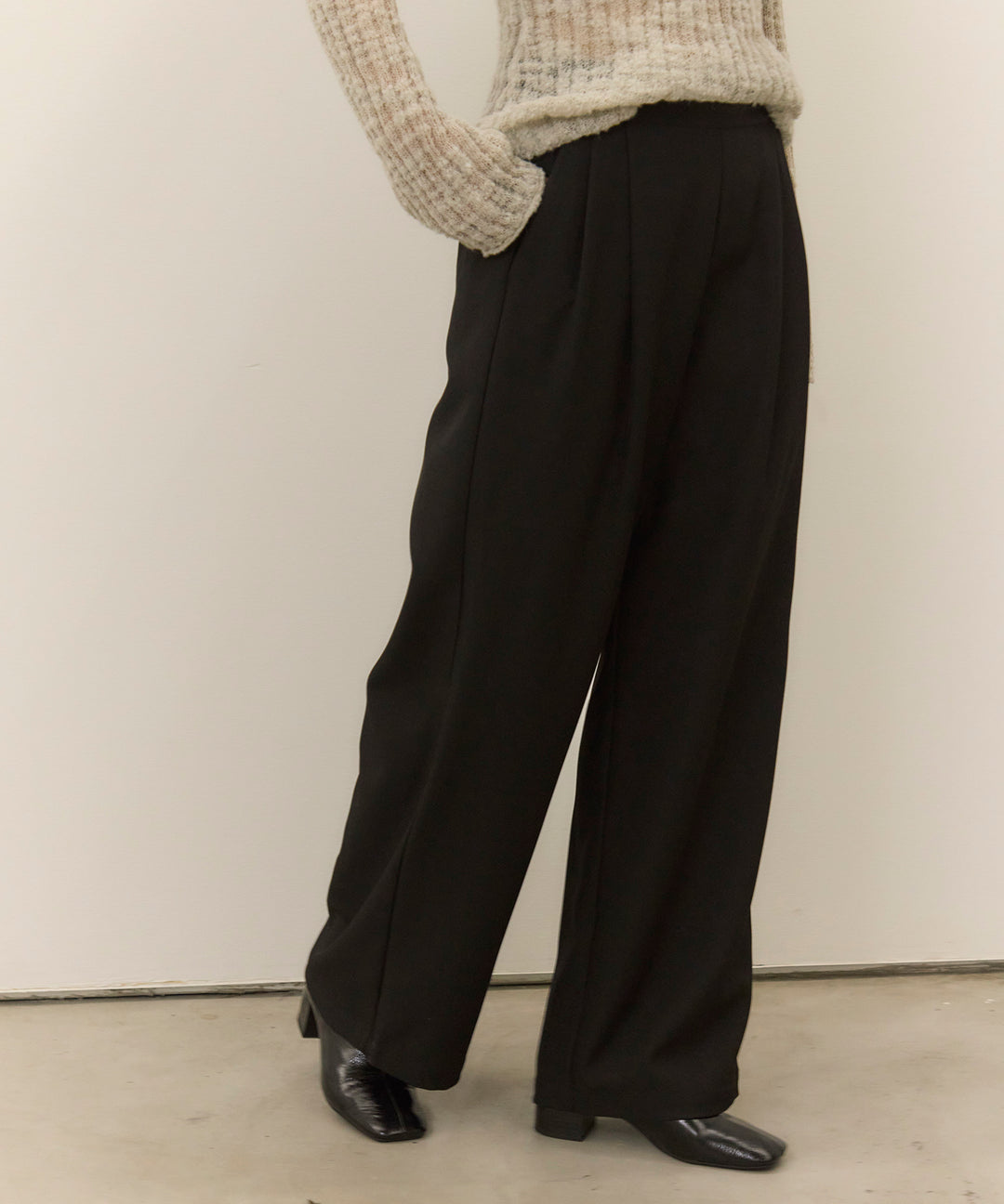 (eliuu)Twill Tuck Slacks PT