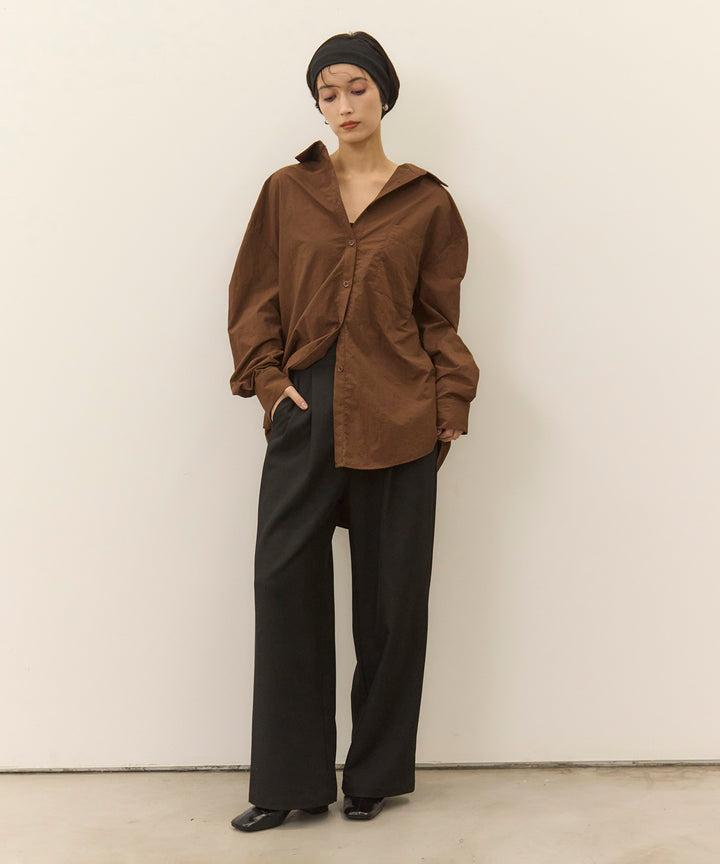 (eliuu)Wrinkle Wide Shirt