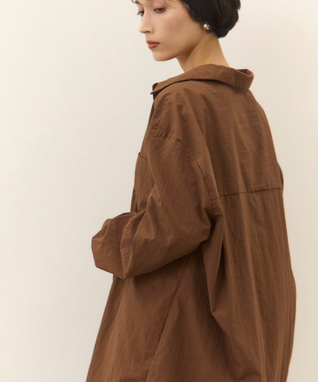 (eliuu)Wrinkle Wide Shirt