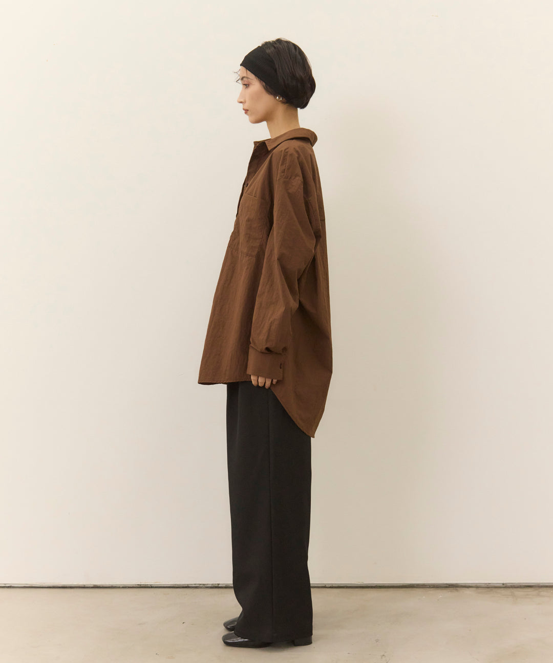 (eliuu)Wrinkle Wide Shirt