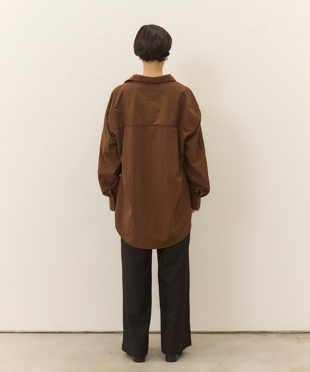 (eliuu)Wrinkle Wide Shirt