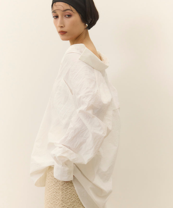 (eliuu)Wrinkle Wide Shirt
