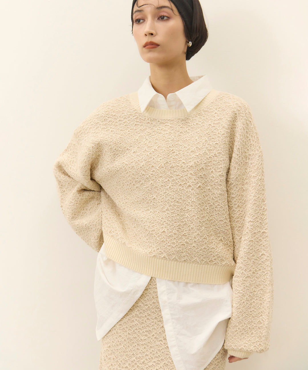 [SET]Melon Loop Knit Top+Melon Loop Knit Skirt(2set)