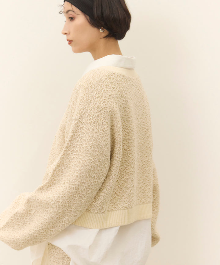 (eliuu)Melon Loop Knit Top