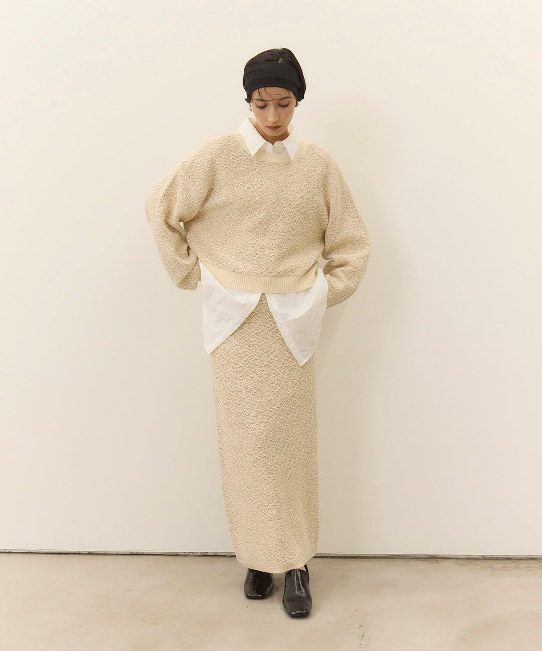[SET]Melon Loop Knit Top+Melon Loop Knit Skirt(2set)