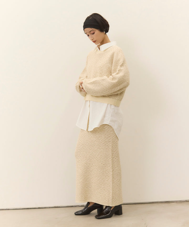 (eliuu)Wrinkle Wide Shirt