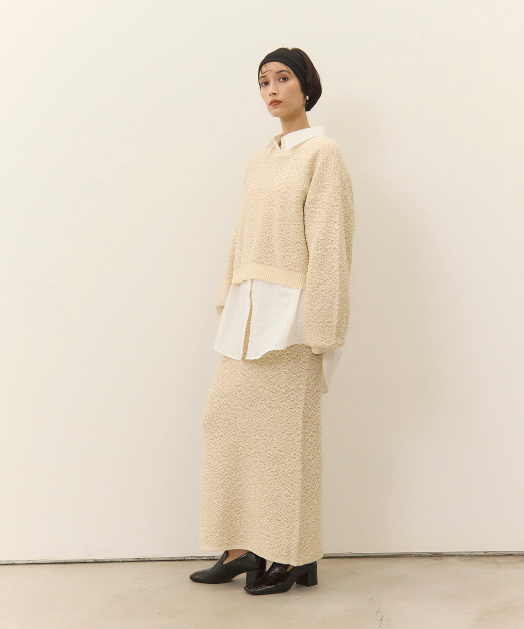 [SET]Melon Loop Knit Top+Melon Loop Knit Skirt(2set)