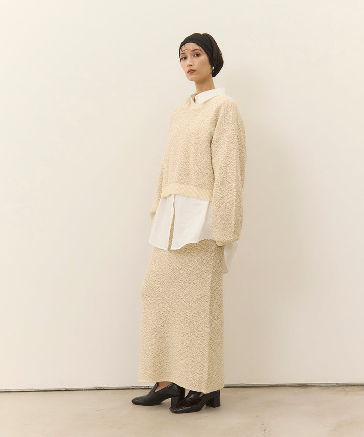 [SET]Melon Loop Knit Top+Melon Loop Knit Skirt(2set)
