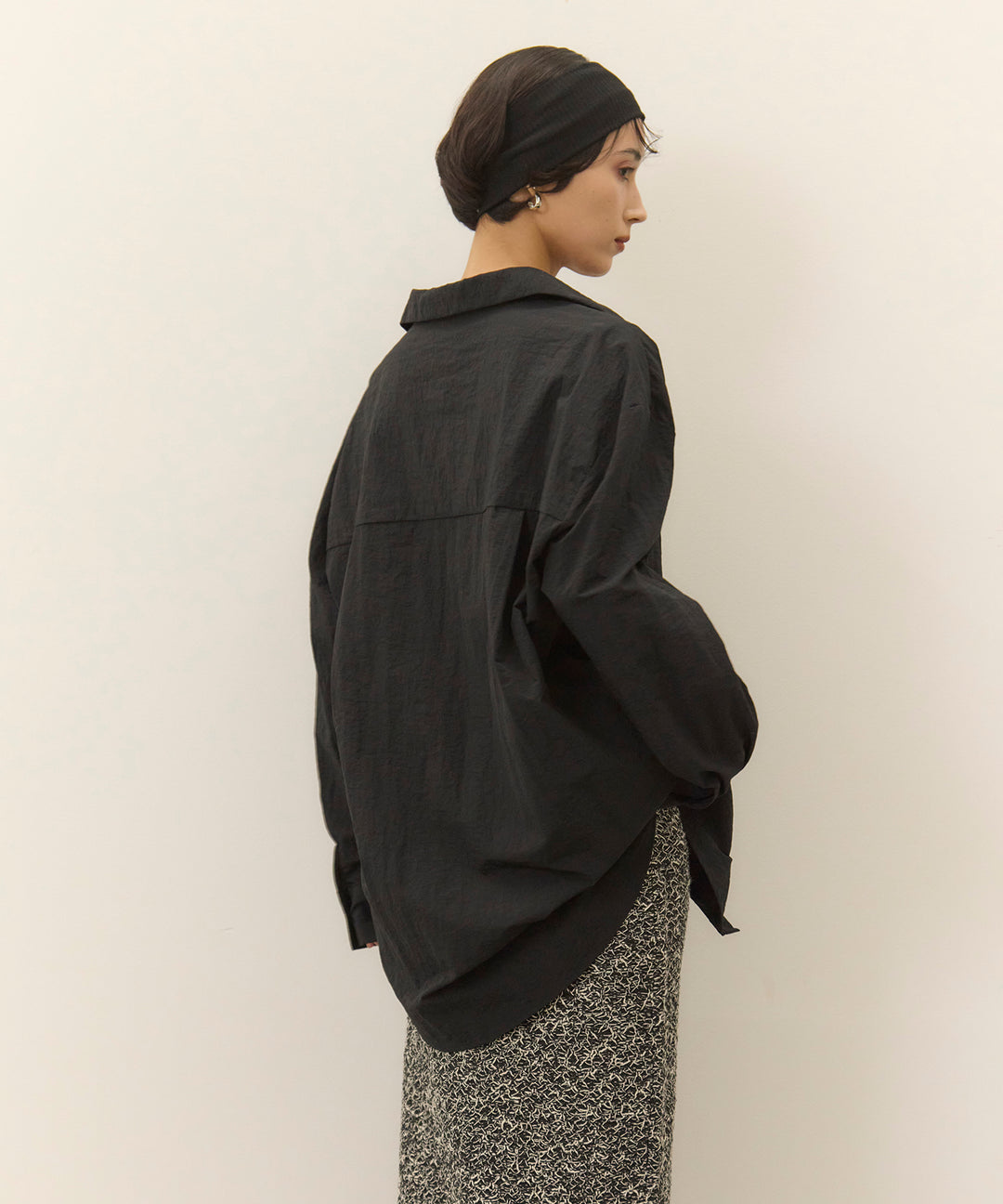 (eliuu)Wrinkle Wide Shirt