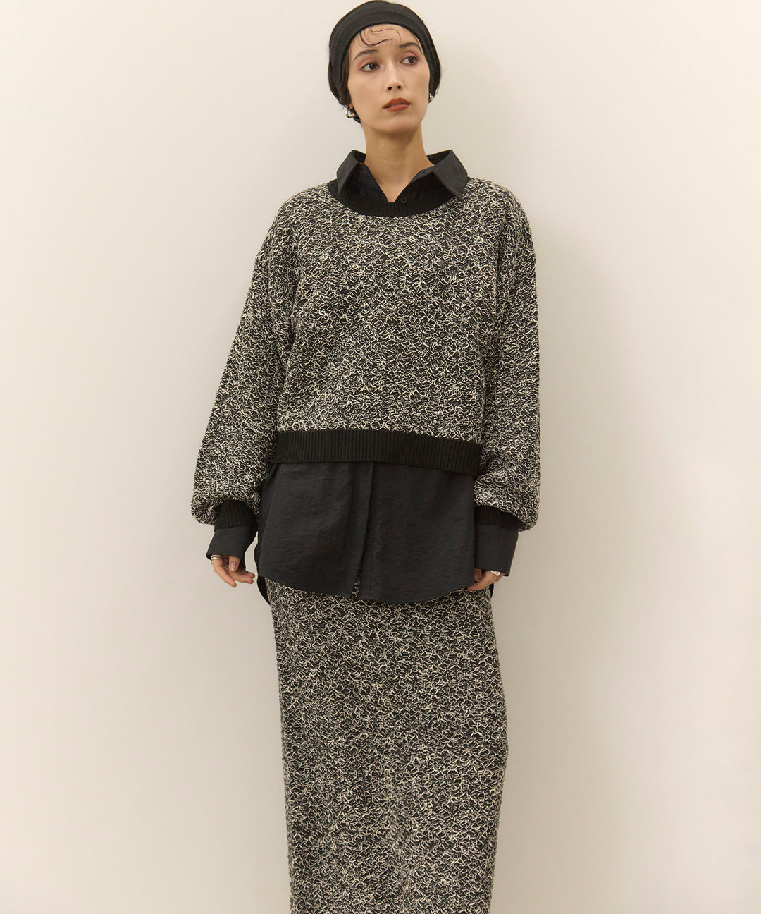 (eliuu)Melon Loop Knit Skirt