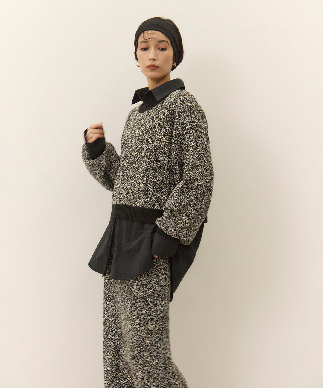 (eliuu)Melon Loop Knit Skirt