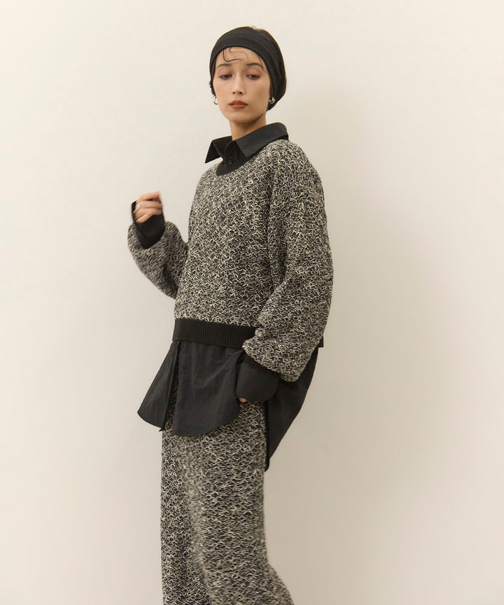(eliuu)Melon Loop Knit Skirt