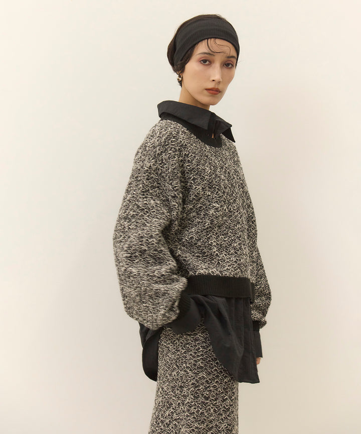 [SET]Melon Loop Knit Top+Melon Loop Knit Skirt(2set)