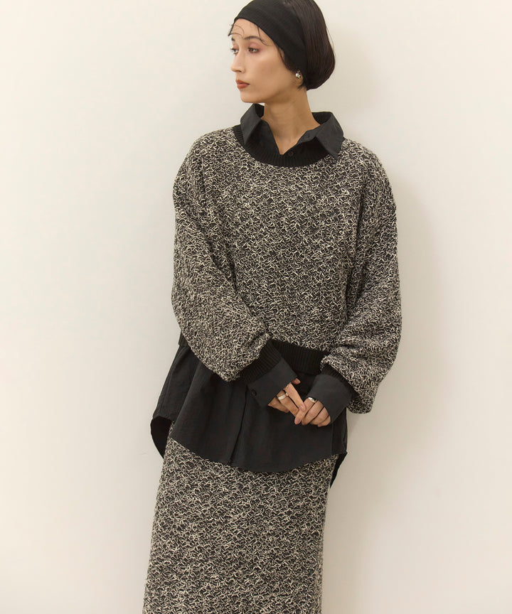 [SET]Melon Loop Knit Top+Melon Loop Knit Skirt(2set)