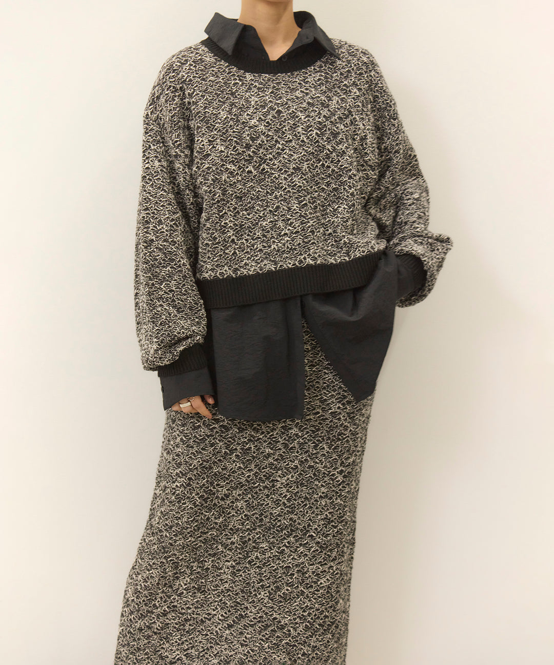 (eliuu)Melon Loop Knit Skirt