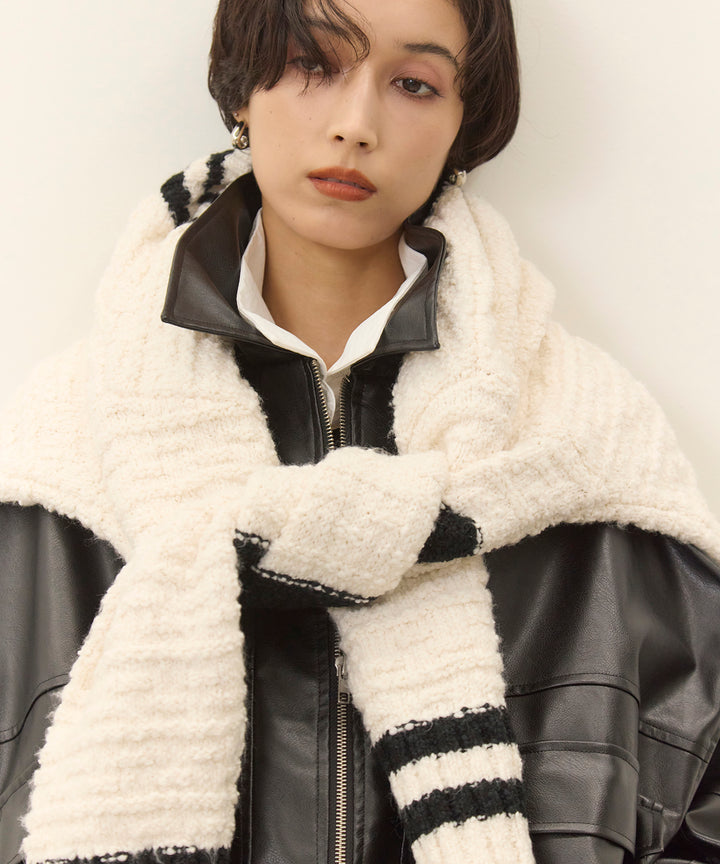 (eliuu)Fake Leather Wide BZ