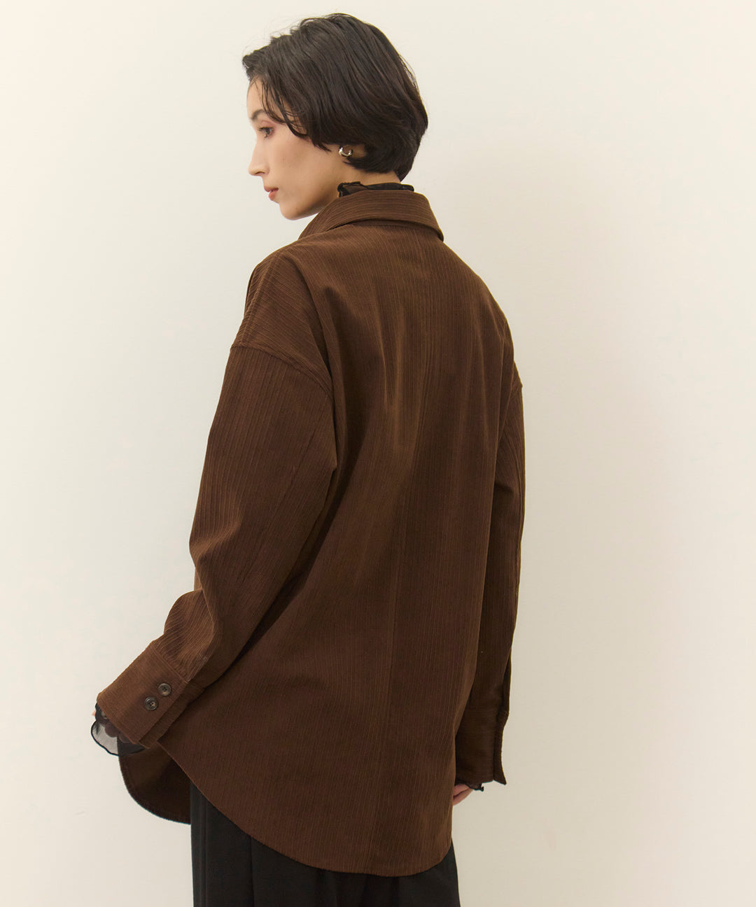 [SET]Corduroy Wide Shirt JK+Easy Cut Pants