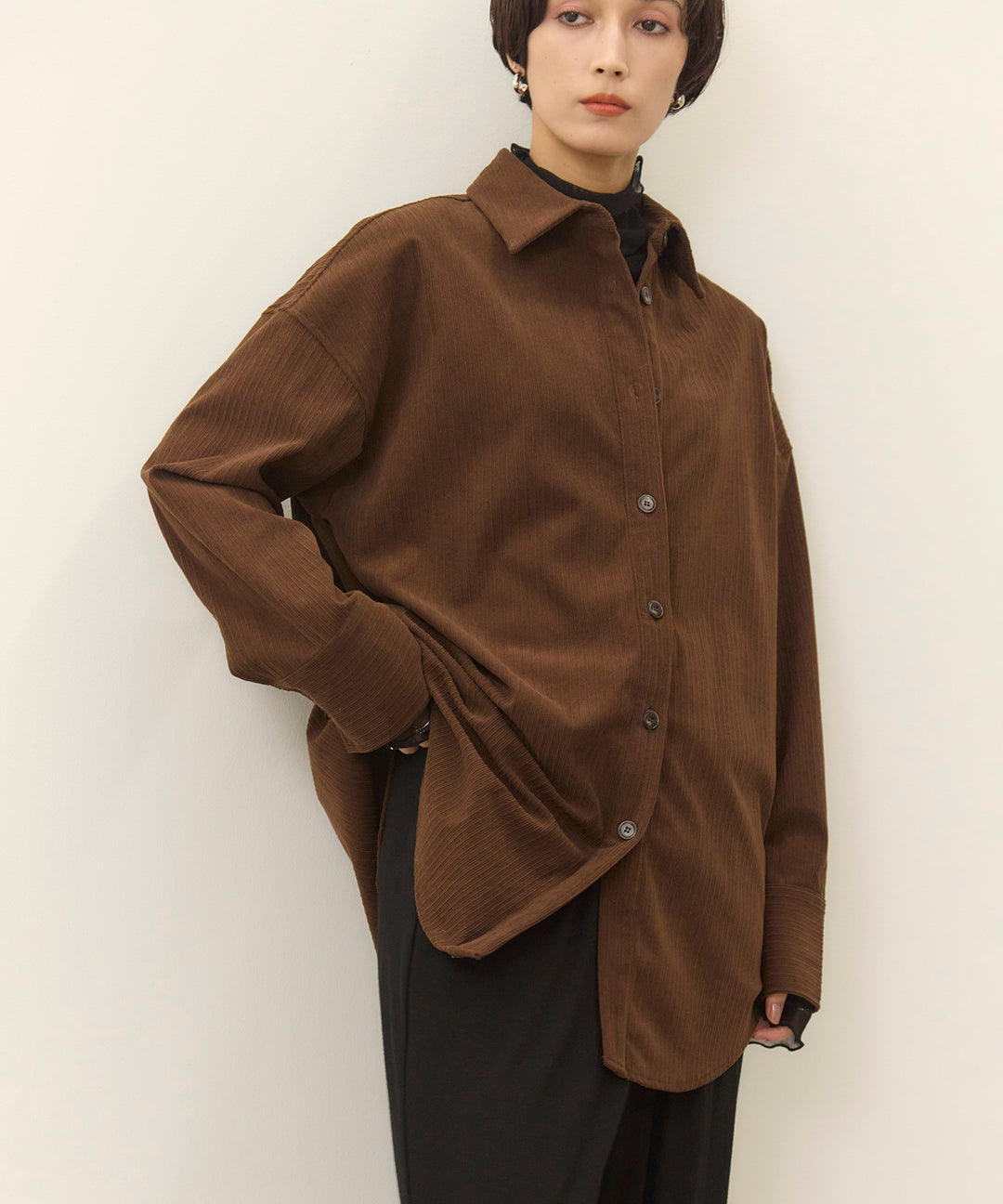 [SET]Corduroy Wide Shirt JK+Easy Cut Pants