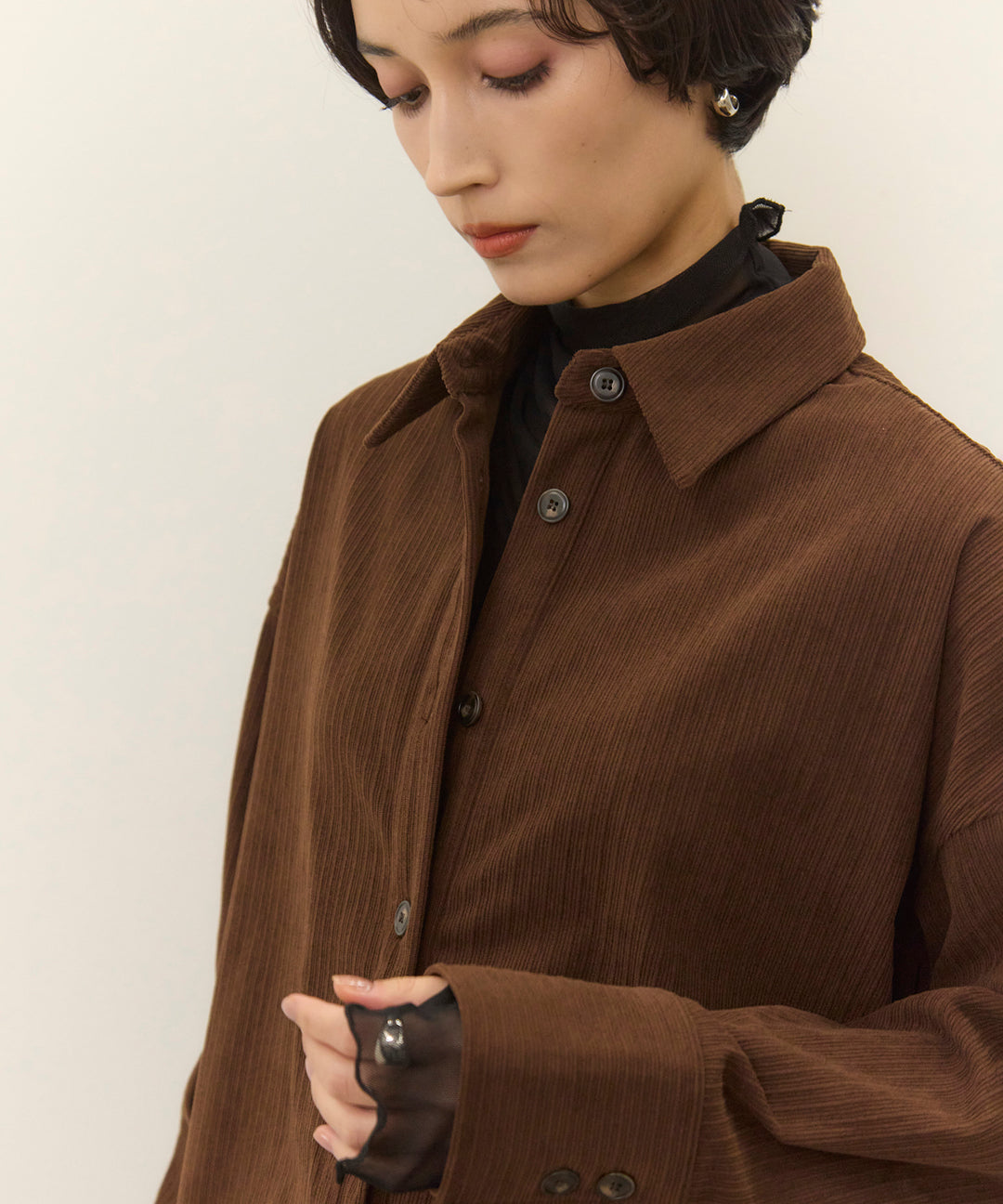 [SET]Corduroy Wide Shirt JK+Easy Cut Pants