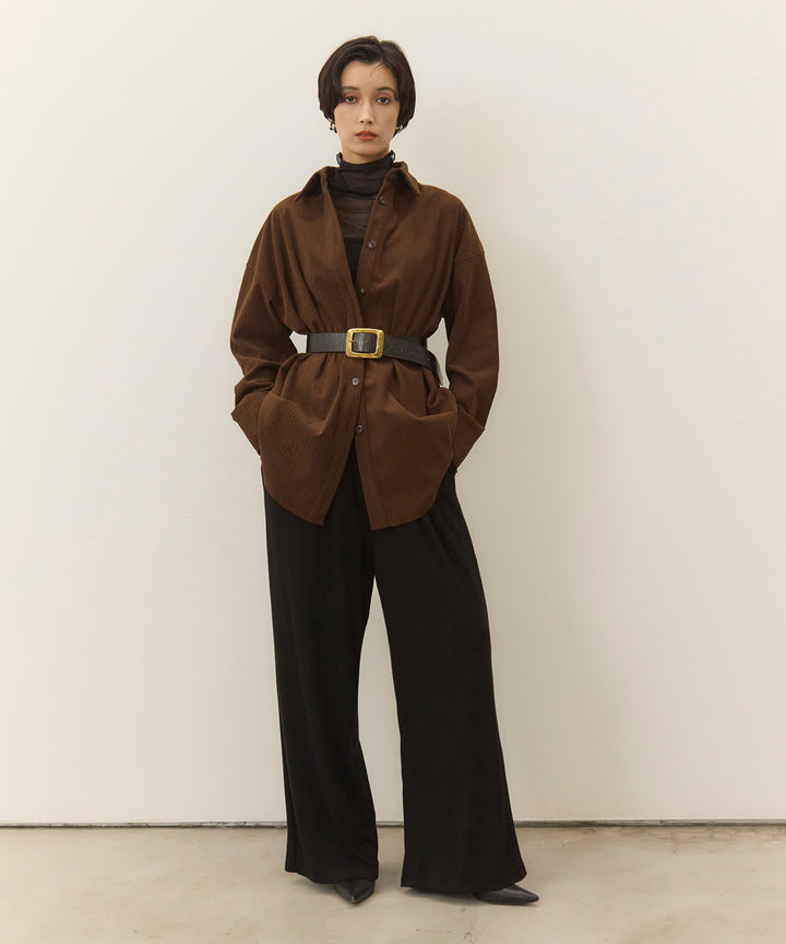 [SET]Corduroy Wide Shirt JK+Easy Cut Pants