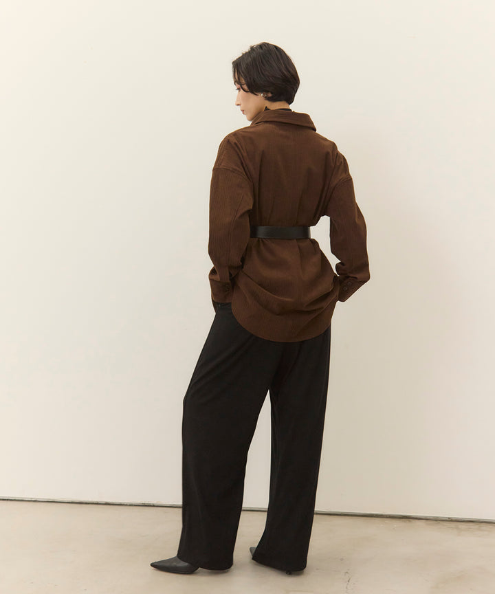 (eliuu)Corduroy Wide Shirt JK