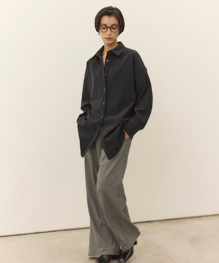 [SET]Corduroy Wide Shirt JK+Easy Cut Pants