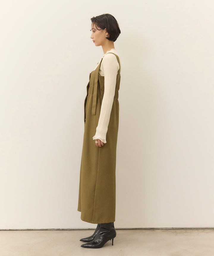 [SET]Sheer Mix Soft Knit Top+Ester Jumper Skirt OP
