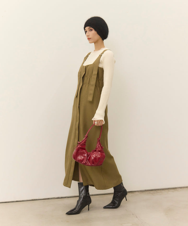 [SET]Sheer Mix Soft Knit Top+Ester Jumper Skirt OP