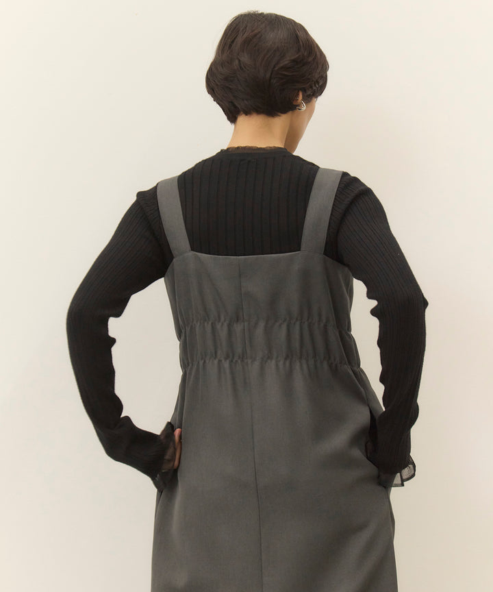 (eliuu)Sheer Mix Soft Knit Top