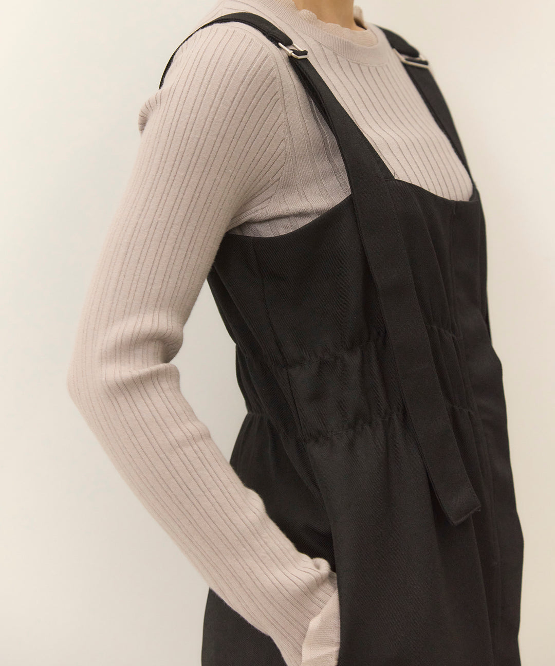 [SET]Sheer Mix Soft Knit Top+Ester Jumper Skirt OP