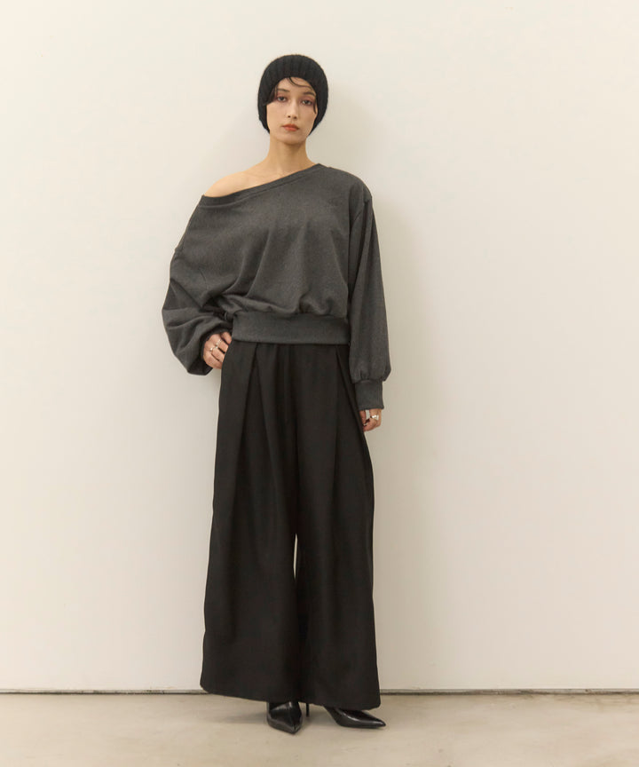 (eliuu)Wrap Belt Wide Slacks