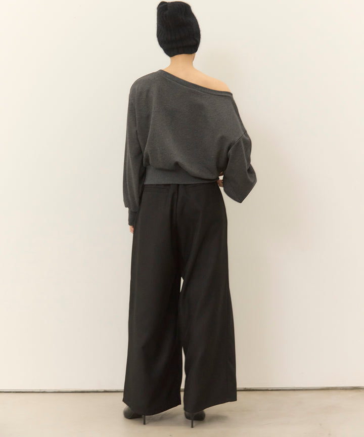 (eliuu)Wrap Belt Wide Slacks