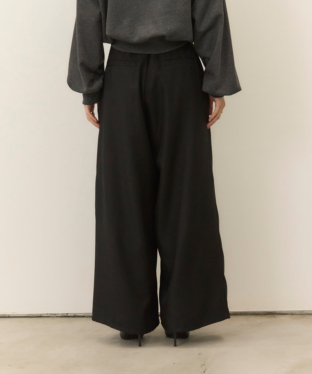 (eliuu)Wrap Belt Wide Slacks