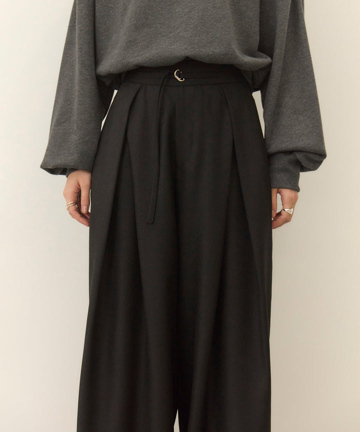 (eliuu)Wrap Belt Wide Slacks