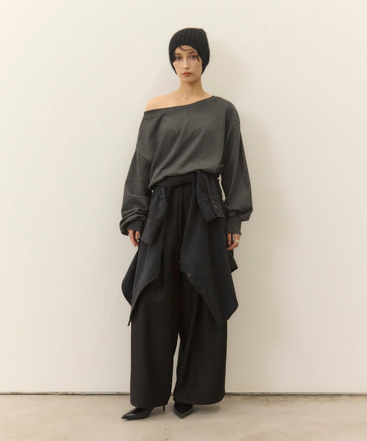 (eliuu)Wrap Belt Wide Slacks