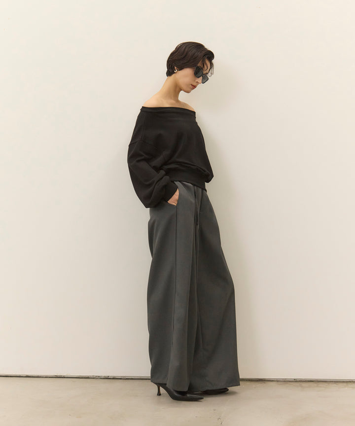 (eliuu)Wrap Belt Wide Slacks