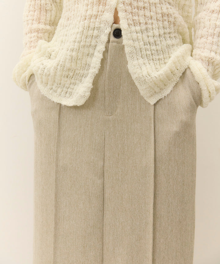 (eliuu)Pintuck Herringbone Skirt