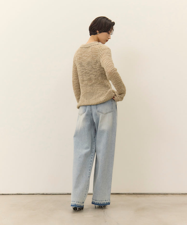 (eliuu)Hem Wash Denim