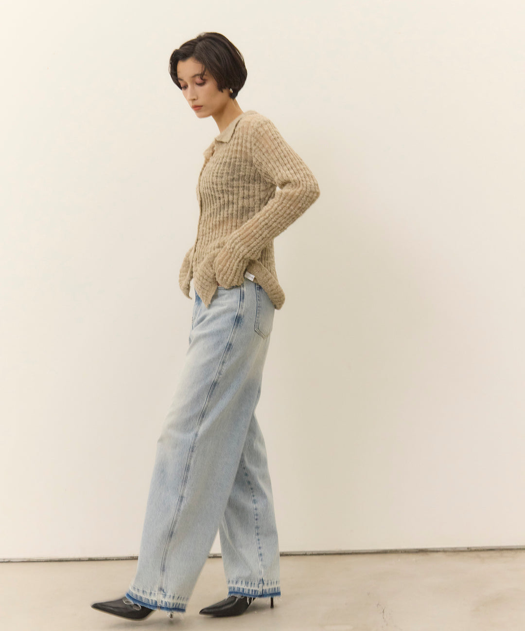 (eliuu)Hem Wash Denim