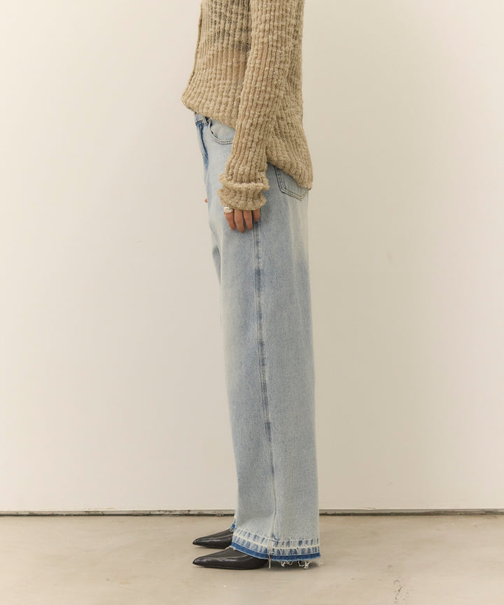 (eliuu)Hem Wash Denim