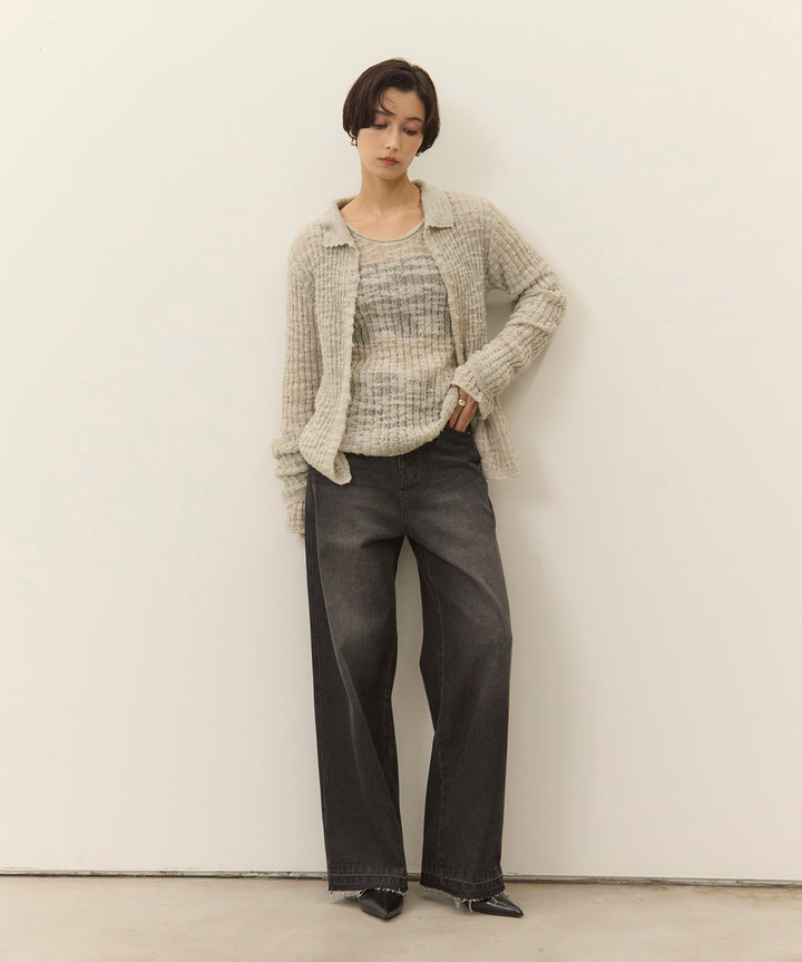 (eliuu)Hem Wash Denim