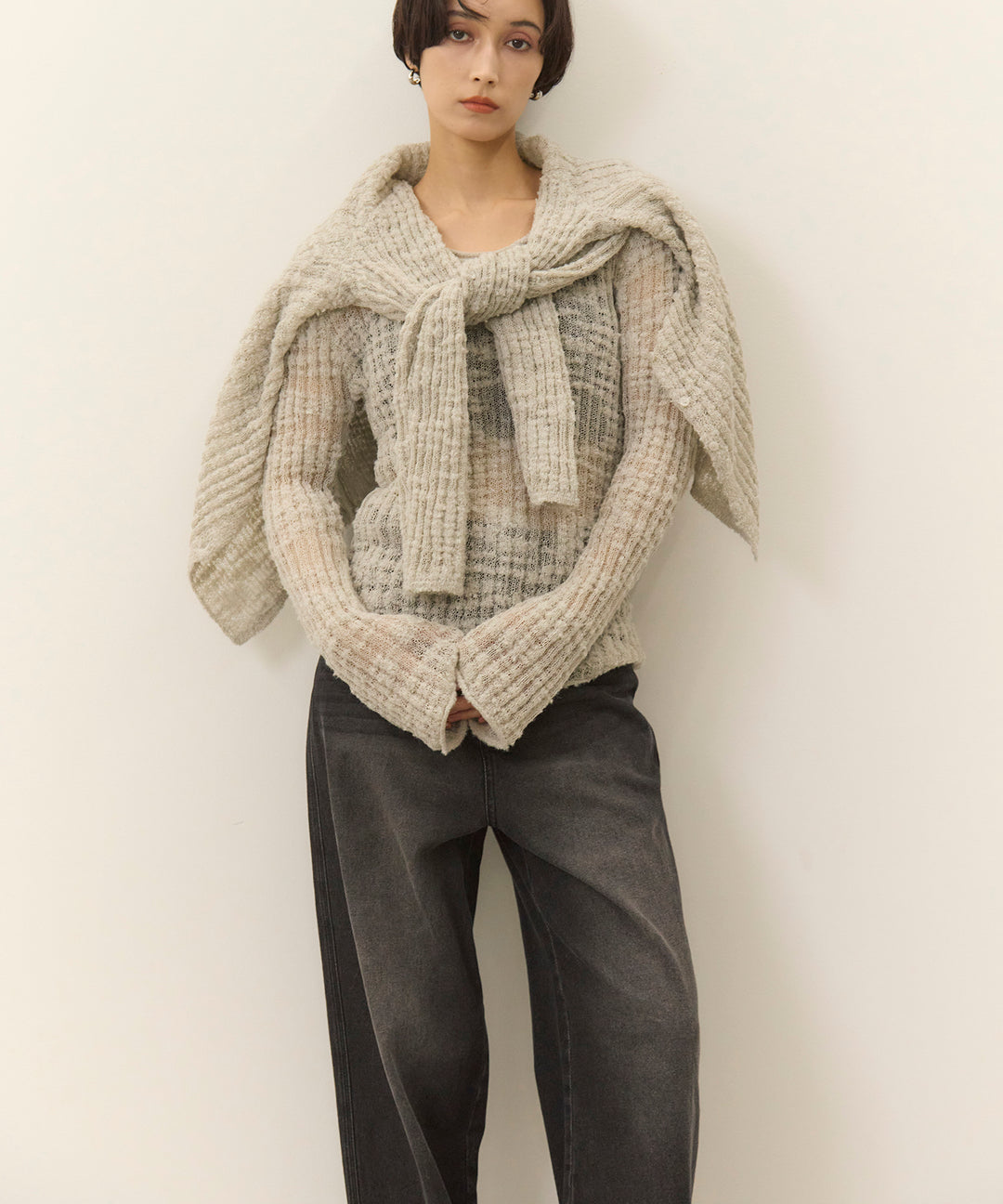 (eliuu)Hem Wash Denim